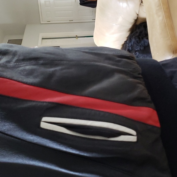 Phase2 Men's XL LEATHER, USA Flag Jacket - Picture 4 of 12